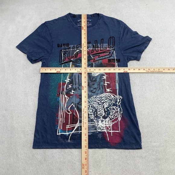 David Buffalo Bitton Graphic Tee Thrifted Vintage Style Size M - Picture 3 of 11
